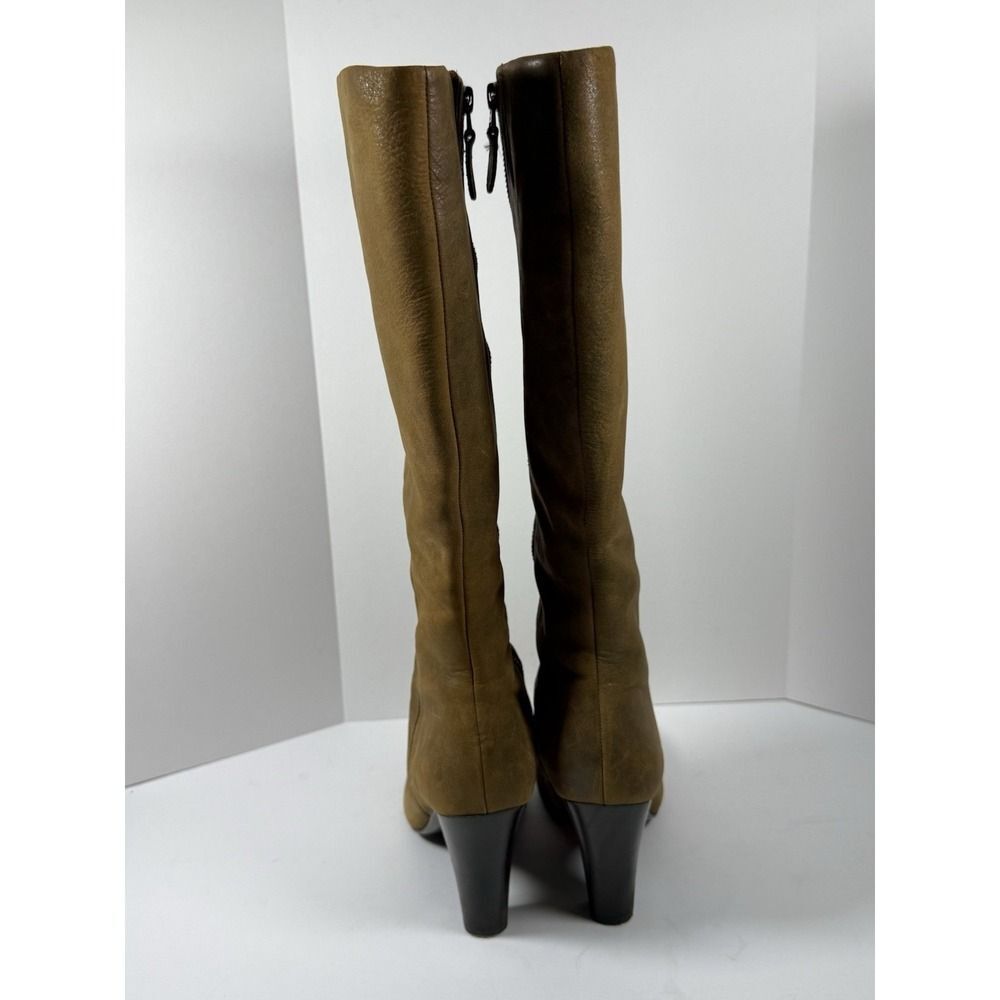Fossil Tall Leather Riding Boots Brown Zip Classic Knee Western Academia Women 8 - Picture 8 of 16